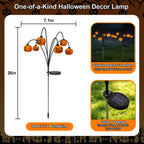 2 Pack Solar Halloween Lights Outdoor Decorations, Fall Pumpkin Lanterns