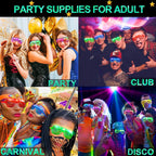 TURNMEON 20 Pack LED Glasses Halloween Party Favors 6 Colors Light Up