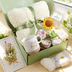 Self Care Gifts for Women Birthday Care Package Spa Kit, Get Well Soon Gift Baskets for Women, Inspirational Sunflower Mothers Day Gifts for Mom Her Wife Sisters Grandma, Thinking of You Sympathy Gift