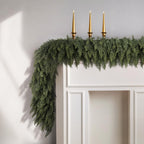 9Ft Christmas Cedar Garland, Real Touch Soft Greenery Christmas Decorations