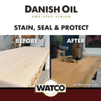 Watco A65741 Danish Oil Wood Finish, Quart, Natural