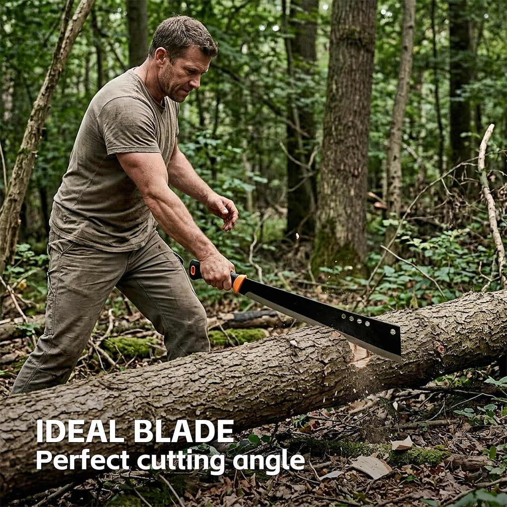 Machete for Yard Work and Cutting Trees Heavy Duty Machetes Brush Clearing Sickle Knife with Cold Steel Blade, Hand Harvest Sickle for Weeding Gardening