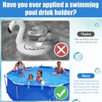 Nuogo 4 Pieces Poolside Cup Holder Sturdy Durable Above Ground Pool Accessories Blue for Above Ground Pools Cup Holder for Drinks Pool Fits 2 Inches or Thinner Round Top Bars