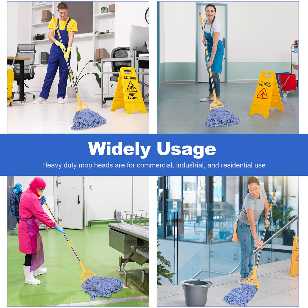 HiBaby 4 Pack Commercial Mop Head Replacement Heavy Duty Mop Head Replace