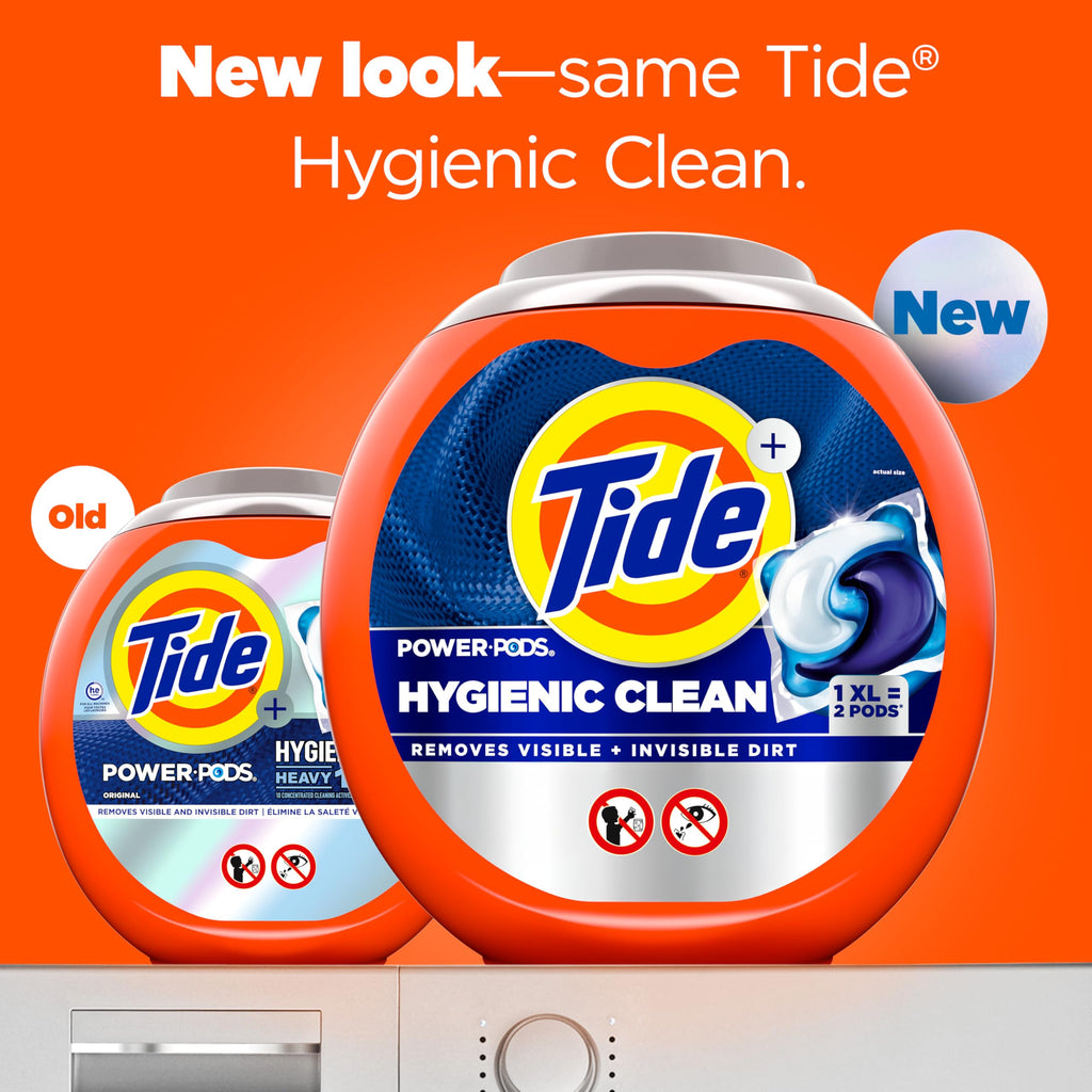 Tide Hygienic Clean Power PODS Laundry Detergent Pacs, Original Scent, 45 Count, Removes Visible and Invisible Dirt