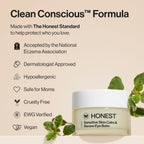 Honest Beauty Sensitive Skin Calm Renew Eye Balm, Moisturizing, Firming, Hypoallergenic, Fragrance-Free, Vegan, 0.5 oz