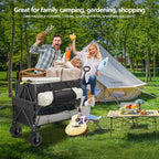 Double Decker Wagon Heavy Duty Collapsible, 600LBS 400L Capacity