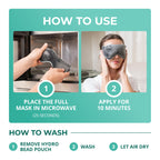 MyHalos® Heated Eye Mask for Dry Eyes - Steam Warm Compress for Eyes - Remove Styes, Chalazion Therapy Warming and Heating Pad Hot Compress - Moist Heat Mask for Blepharitis & MGD - FSA|HSA Eligible