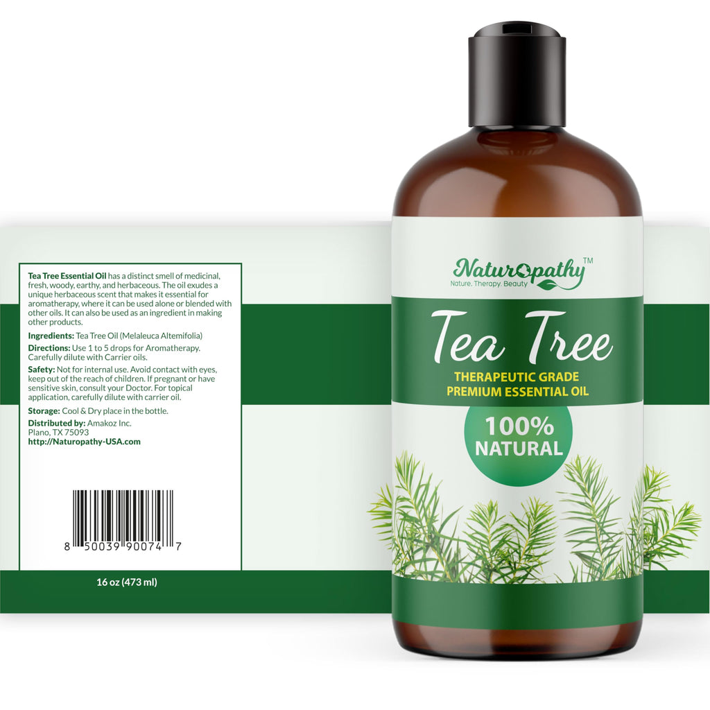 Naturopathy Tea Tree Essential Oil, Therapeutic Grade, Premium Quality Perfect for Aromatherapy (16 fl oz)