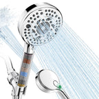 SunCleanse Filtered Shower Head with Handheld, 9-Spray Setting Detachable Showerhead with Filters, Shower Head for Hard Water - Filtered Chlorine, Improve Skin and Hair Texture, Chrome