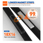 MAGZO Magnetic Screen Door Fit Door Size 36 x 82 Inch, Screen Size 38" x 83" Strong Magnets Mesh, Reinforced Fiberglass Net for Patio and Front Entrances, Gray