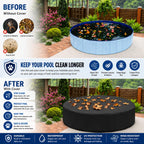 Rypet 63 inch Dog Pool Cover Foldable Round Pool Cover Pet Collapsible Swimming Pools Covers Portable Pet Pool Covers Pools Accessories for Dog Pool Bathing Tub