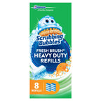 Scrubbing Bubbles Toilet Bowl Wand Cleaner Refills, Fresh Brush Heavy Duty Cleaner Toilet Refill Pads, Removes Limescale & Odors, Citrus Scent, 8 Count (Pack of 8)