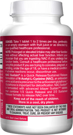 Jarrow Formulas N-A-C Sustain 600 mg, Dietary Supplement, NAC 600 mg, an Antioxidant Amino Acid Support for Liver Health, 60 Day Supply, 60 Tablets (Pack of 2)
