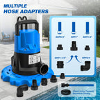 Acopair 1 HP Automatic Pool Cover Pump 5000 GPH - Submersible Water Removal Pump with 26ft Power Cord & 3/4” Check Valve for Pool, Hot Tubs, Rooftops, Water Beds and more (2026 Upgrade）