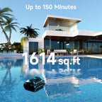 (2026 Upgrade) WYBOT C1 Cordless Robotic Pool Vacuum for Inground Pools, Above Ground Pool Cleaner 4-in-1 Wall & Waterline Cleaning Up to 1,614sq.ft, 150mins Smart Navigation, App Support