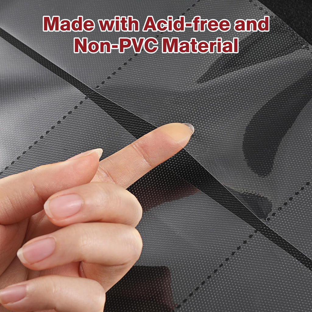 Toploader Binder, Holds 360 Toploaders, 100 Toploaders INCLUDED, 9-Pocket PU Cover Top Loader Binder for 3" x 4" Rigid Toploaders, Ringless Double-Sided Toploader Card Binder for TCG, Sport Cards