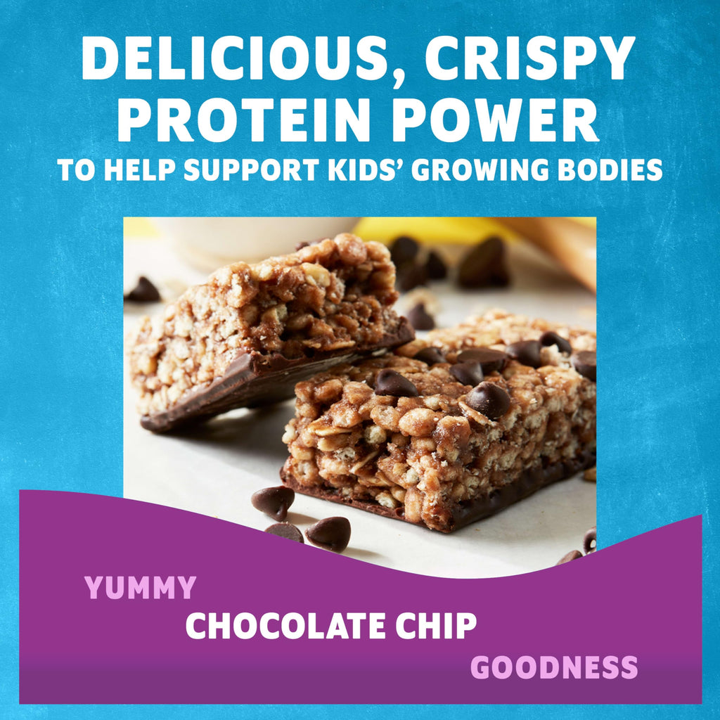 Zbar Protein - Chocolate Chip - Crispy Snack Bars - Made with Organic Oats - Non-GMO - 5g-Protein - Gluten Free Bars, 15 Count (Pack of 6)