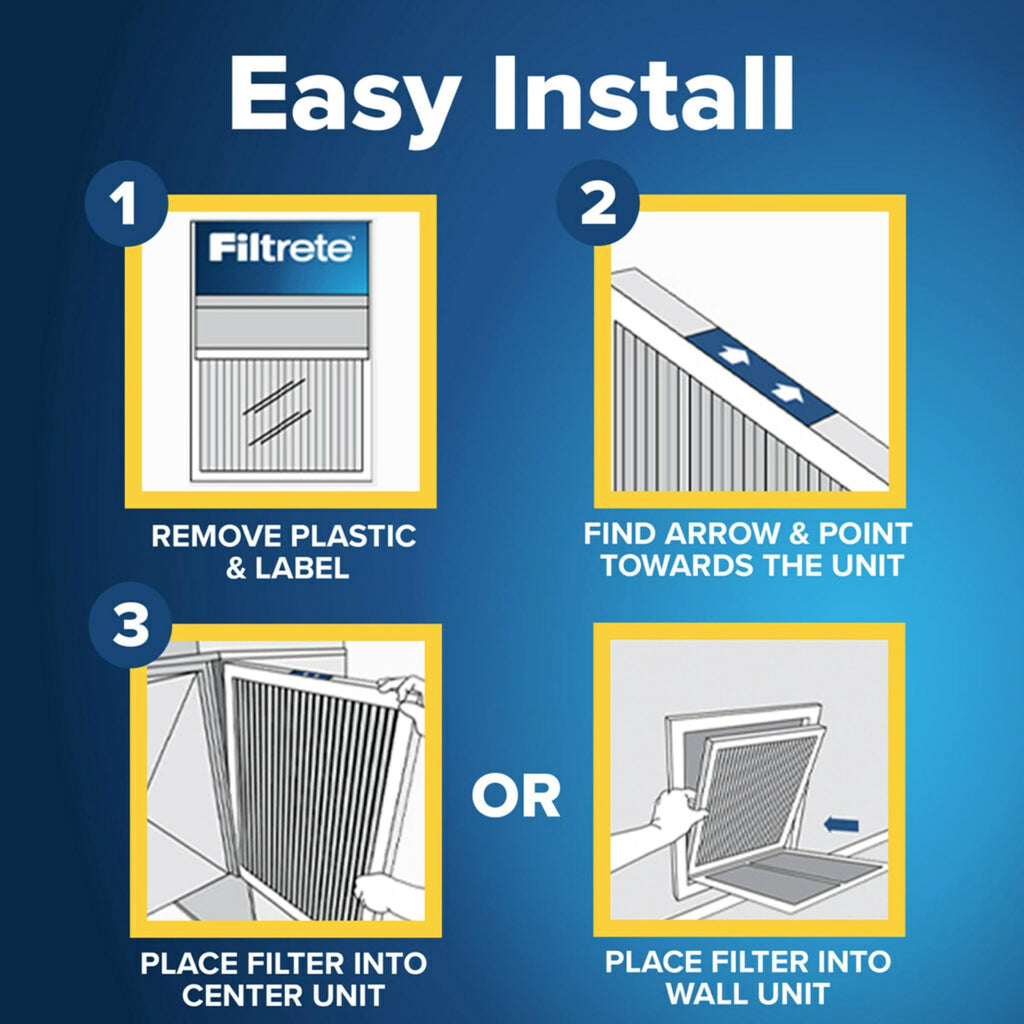 Filtrete 20x23x1 AC Furnace Air Filter, MPR 700, MERV 8, Tough on Pollen, Easy on Airflow, 3-Month Pleated 1-Inch Electrostatic Air Cleaning Filter, 2-Pack (Actual Size 19.69 x 22.69 x 0.81 in)