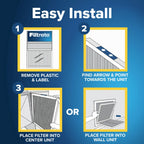 Filtrete 20x23x1 AC Furnace Air Filter, MPR 700, MERV 8, Tough on Pollen, Easy on Airflow, 3-Month Pleated 1-Inch Electrostatic Air Cleaning Filter, 2-Pack (Actual Size 19.69 x 22.69 x 0.81 in)