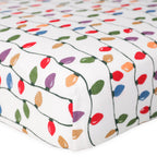 Little Unicorn Fitted Crib Sheet | 100% Cotton Muslin | Super Soft | Sized for Standard Baby Crib & Toddler Mattress | Machine Washable | 52��� x 28��� x 6��� (Christmas Bulbs)