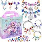 Charm Bracelet Making Kit & Unicorn/Mermaid Girl Toy- ideal Crafts for Ages 8-12 Girls who Inspire Imagination and Create Magic with Art Set and Jewelry Making Kit
