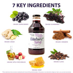 Elderberry Queen Organic Elderberry Syrup 24 Fl Oz - Immune Support Formula with Sambucus Black Elderberry & Aronia Berry - Pure Natural Certified Organic Elderberry Syrup for Kids and Adults