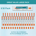 U-100 syringes with needle - 1ml 31G ( 31 gauge ) 5/16 inch syringe