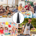 Glovv Fly Fans for Tables, Food Fan to Keep Flies Away, 4 Pack Portable Outdoor Indoor Batteries Powered Picnic Table Top Spinner with Metal Hanger, Bug Repellent for Restaurant, Camping (Black)