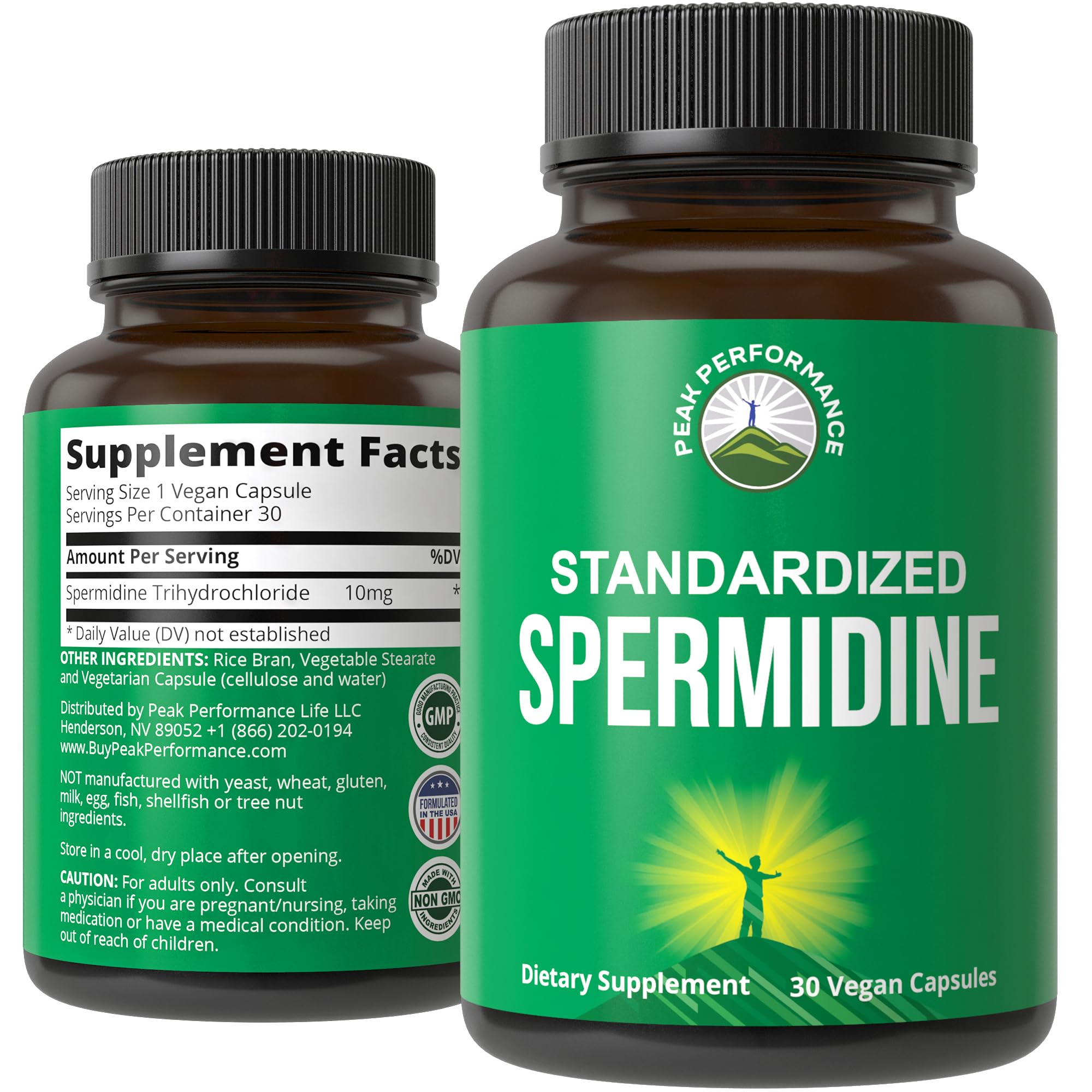 Spermidine Supplement Standardized to 99% Spermidine Trihydrochloride