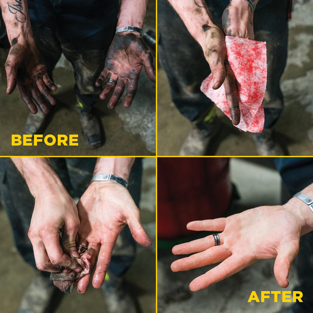 Zep Cherry Bomb Hand Cleaner Towels - 130 Towels Per Bucket (Case Of 4) 346601 Removes Stubborn Industrial Soils Such As Grease, Tar, Ink, Paints and More