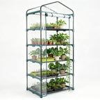 KOL 27x19x76 in PVC Cover 5-Tier Mini Greenhouse, Indoor Outdoor