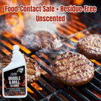 Black Diamond Stoneworks Griddle & Grill Cleaner – Flat Top Griddle Cleaner, Non-Caustic, Food-Contact Safe, Unscented, Residue-Free, Stainless & Cold-Rolled Steel, 32 fl oz (32)