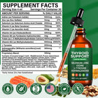 Crobirware Thyroid Support Complex Liquid Drops for Women & Men - High Potency Iodine, Zinc, Selenium & Ashwagandha for Cortisol & Stress Relief - Natural Metabolism & Energy Booster - 4 oz (120ml)