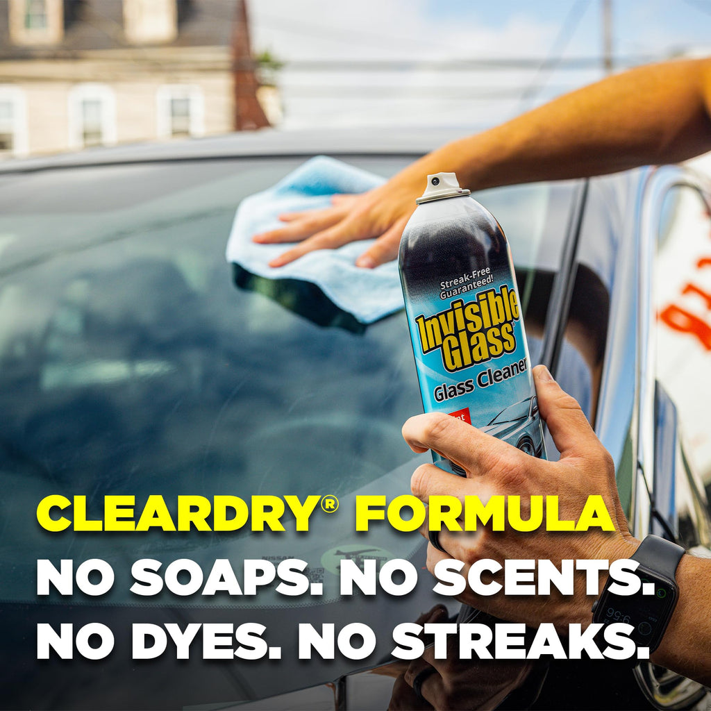 Invisible Glass 91164-4PK Premium Aerosol Glass Cleaner Spray for Car Windshields and Windows, Automotive and Home Window Cleaner, Streak-Free, Ammonia-Free, Tint-Safe – 19 oz (Pack of 4)