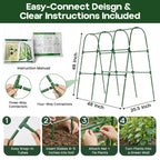 48x48 Cucumber Trellis for Raised Bed - U Shape Vegetable Garden Trellis for Climbing Plants Outdoor - Support for Cucumbers, Pea, Zucchini, Squash,Tomato, Green Bean, Vine, Watermelon, Melon, Pumpkin