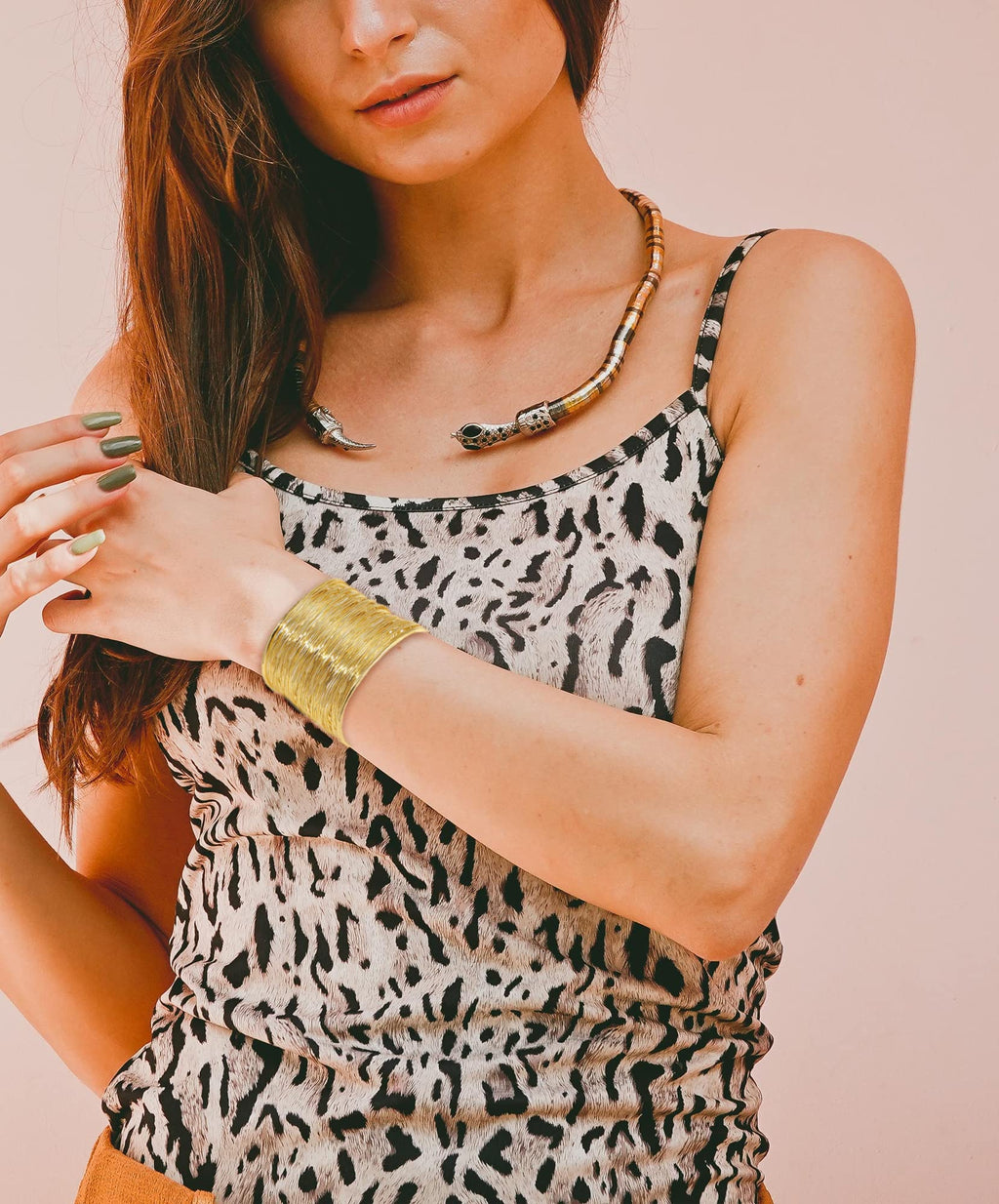 BOMAIL 6 Pieces Gold Upper Arm Cuff Band Bracelet Set