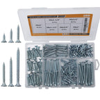 JEGONFRI 209PCS Wood Screw Assortment Kit, 6 Sizes Flat Head Phillips