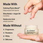 Honest Beauty Sensitive Skin Calm Renew Eye Balm, Moisturizing, Firming, Hypoallergenic, Fragrance-Free, Vegan, 0.5 oz