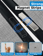 innhom Magnetic Garage Door Screen for 1 Car Garage, 9x7 FT Double Door Magnetic Closure Mesh with 36 Magnets, Fits Door up to 110"x84" Black