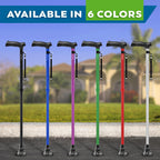 HONEYBULL Walking Cane for Men & Women – Foldable, Adjustable, Lightweight Cane with Air Cushion Tip for Stability & Ergonomic Grip, Heavy Duty Walking Sticks for Seniors (Green)