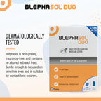 Blephasol Duo 100ml Eyelid Cleansing Micellar Lotion with 100 Cotton Pads for Daily Eyes Care | Preservatives Free | Suitable for Contact Lens Wearers