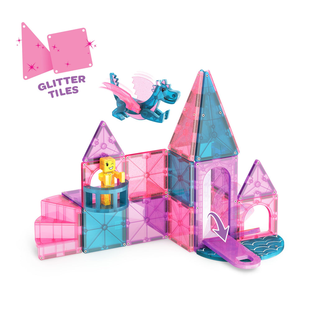 MAGNA-TILES Castle 25-Piece Magnetic Construction Set, The Original Magnetic Building Brand