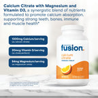 Bariatric Fusion Calcium Citrate Chewable Tablet | Orange Citrus Flavored | Chewable Calcium Citrate | Bone Health Support* | Gluten, Dairy and Soy Free | Non-GMO | 124 Count