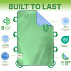 Absorbent Positioning Bed Pads for Elderly with 8 Handles 34"x52"- Washable Waterproof Incontinence Draw Sheets - Reusable Bed Mobility Under Pads for Seniors Disabled & Bedridden Patients-Fast-Drying