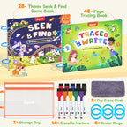 JoyCat Preschool Learning Activities Set (2-Pack) – Seek & Find Game Books and Letters Numbers Handwriting Practice Tracing Workbooks for Toddlers & Kids, Birthday Gifts for Girls and Boys Ages 3-5