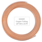 GOORY Copper Tubing 1/8" OD x 0.07" ID x 25 Ft - 99.9% C12200 Pure ACR Tube - ASTM B280 Refrigeration T2 Copper Tube Soft Coil - Round Seamless Tubing for Refrigerator HVAC System Industry DIY