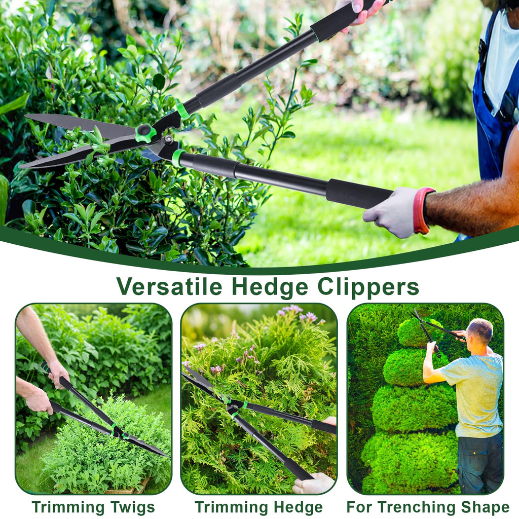 29.5" Hedge Shears,Professional Pruning Shears For Gardening,Sharp Hedge Clippers Handheld With Comfort Grip Handles,Carbon Steel Garden Clippers Handheld for Precise Trimming Gardening Tools