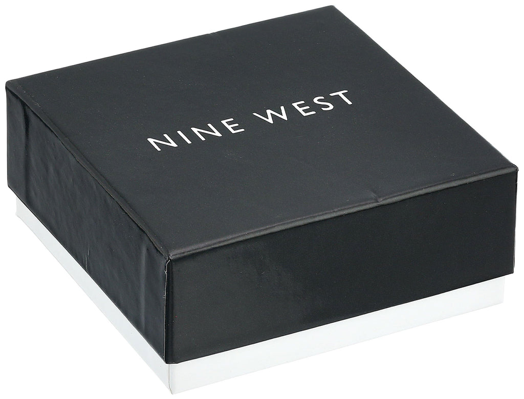 Nine West Women's Necklace and Earring Set — Silver Tone Jewelry Set with Blue and Crystal Inspired Accents, Fashion Accessories for Everyday and Dress Wear