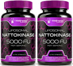 Nattokinase Supplement Capsules 5000 FU, Third-Party Tested Nattokinase – Enzymes from Japanese Natto – Daily Wellness Support – 120 Count (Pack of 2)